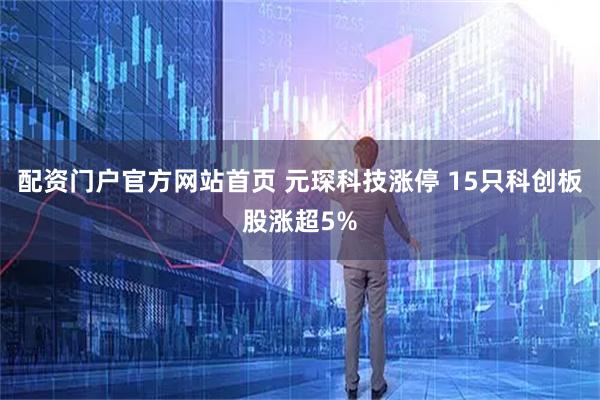 配资门户官方网站首页 元琛科技涨停 15只科创板股涨超5%
